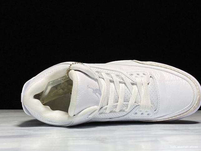 Rep LUCY White 136064-111 Air Jordan Retro 3 Triple 0630